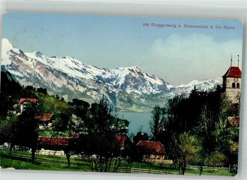 3852 Ringgenberg BE 1929 Foto AK Brienzersee Alpen