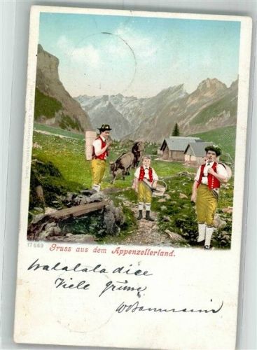 9050 Appenzell 1902 Foto AK Tracht