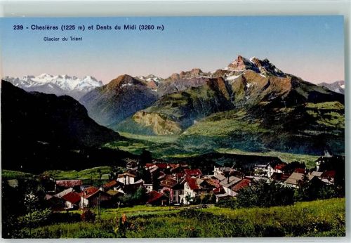 1885 Chesières - Glacier du Trient Dents du Midi