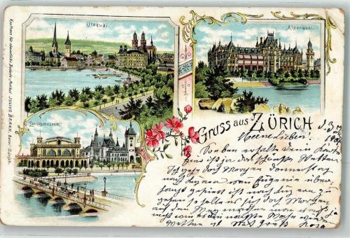 8000 Zürich 1901 Gebrauchsspuren Kutsche