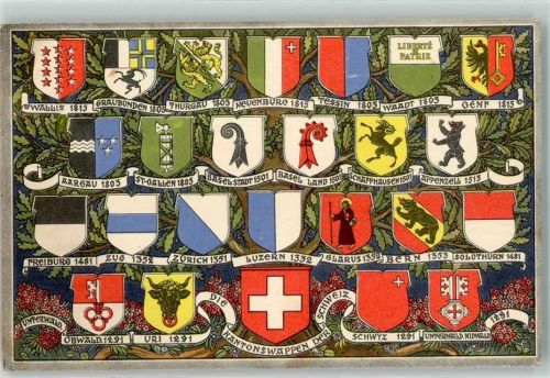 6083 Hasliberg Hohfluh - Kantonswappen der Schweiz Ort handschriftlich