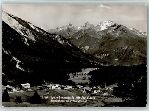7078 Lenzerheide/Lai - Sporz-Lenzerheide mit Piz d'Aela Tinzenhorn und Piz Michel