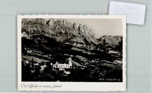 9473 Gams 1939 FOTO KEINE AK Kirche Neujahr Foto 10cm x 7cm, rückseitig Haftspuren