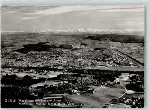 2532 Magglingen Macolin Gebrauchsspuren Fliegeraufnahme Eidg. Turn und Sportschule