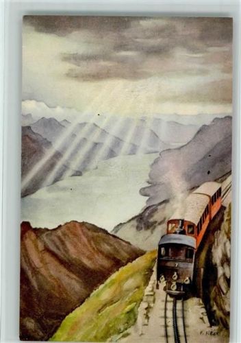 1949 Künstlerkarte Brienz-Rothorn-Bahn AK