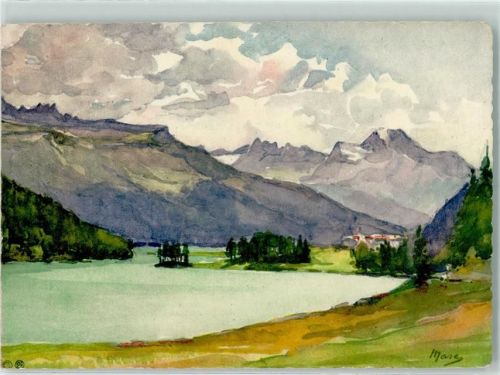 7513 Silvaplana Künstlerkarte sign.