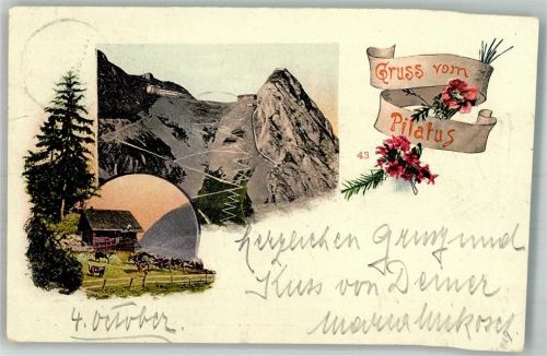 6010 Pilatus Kulm 1899 Foto AK Adelskorrespondenz