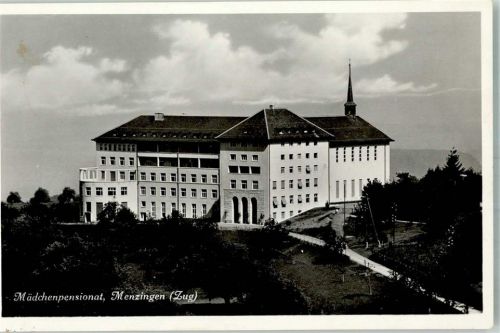 6313 Menzingen 1938 Foto AK Mädchenpensionat