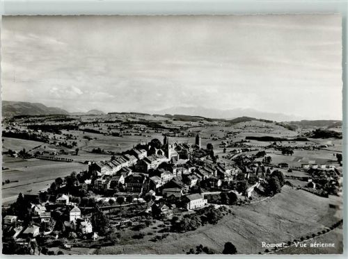 1680 Romont FR Gebrauchsspuren Fliegeraufnahme
