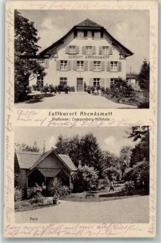 4432 Lampenberg 1931 Foto AK Pension Abendsmatt Park