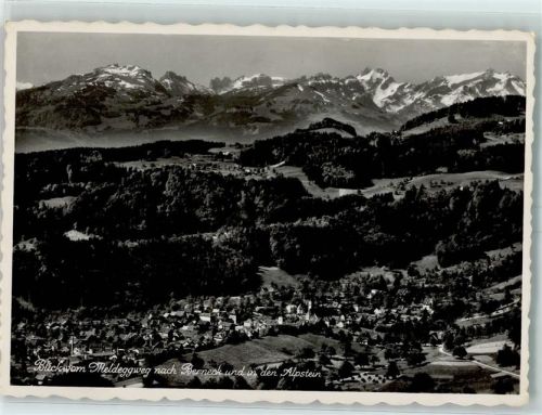 9442 Berneck 1958 - Blick vom Meldeggweg nach Berneck und in den Alpstein