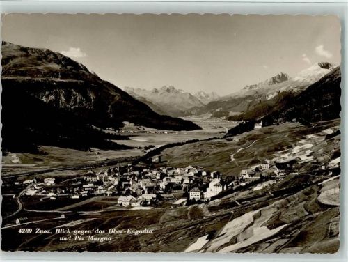7524 Zuoz - Blick gegen das Ober-Engadin und Piz Margna