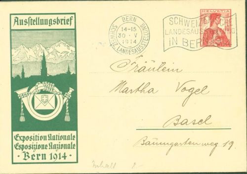 Bern Berne Phila Schweiz Ganzsache