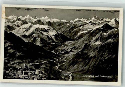 6493 Hospental - Furkastrasse Pass Feldpost Bataillon 120