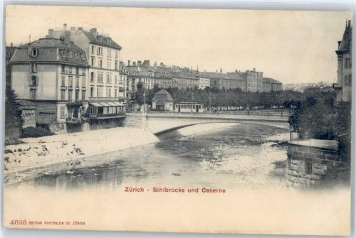 8000 Zürich - Sihlbrücke, Kaserne, Straßenbahn