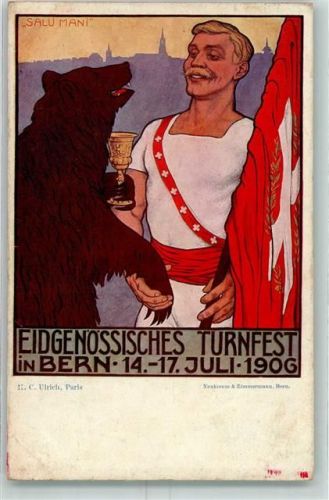 3000 Bern Berne Gebrauchsspuren H. C. Ulrich Paris Künstlerkarte AK