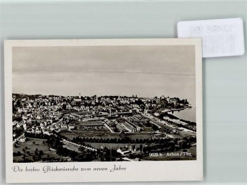 9320 Arbon FOTO KEINE AK Foto 10cm x 7cm Fliegeraufnahme Neujahrswünsche