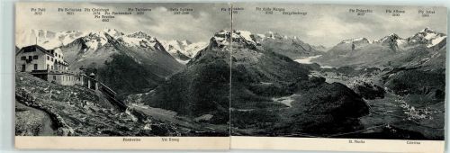 Muottas Muraigl Klapp AK Panorama vom Hotel Muottas Muraigl gesehen