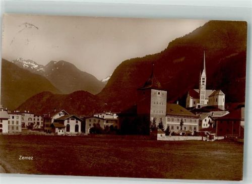 7530 Zernez 1925 Foto AK Kirche