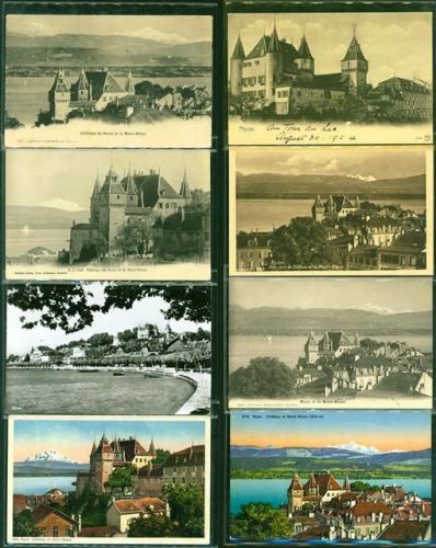 1260 Nyon Kleinposten bis 20 Lot mit 9 AK, 1905-1925; gute Erhaltung, größtenteils gelaufen