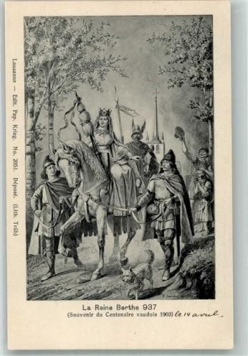 1530 Payerne 1903 Foto AK La Raine Berthe 937 Centenaire Vaudois 1903