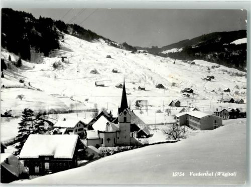 8857 Vorderthal Wägital - Winter Kirche