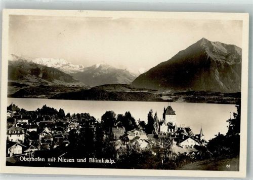3653 Oberhofen am Thunersee 1932 Foto AK