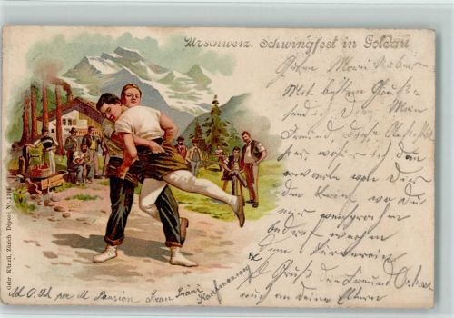 6410 Goldau 1899 - Künzli Nr. 1174 - Schwingfest in Goldau AK