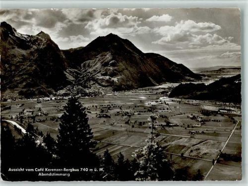 8757 Filzbach - Aussicht vom Cafe Kerenzer-Berghus Abendstimmung