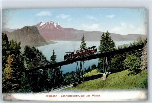 6010 Pilatus Kulm - Rigigahn, Schnurtobelbrücke un Pilatus