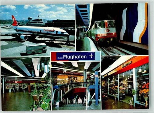 Locarno Flughafen Swissair Maschine SBB Eisenbahn Tag der Aerophilatelie Ort lt. Stempel Phila Schweiz 1989 Ganzsache