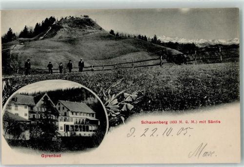8488 Gyrenbad 1905 - Schauenberg mit Säntis