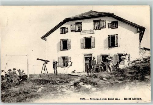3711 Mülenen 1908 - Hotel Niesen Fernrohr