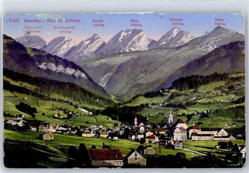 9650 Nesslau - Gesamtansicht, Churfirsten