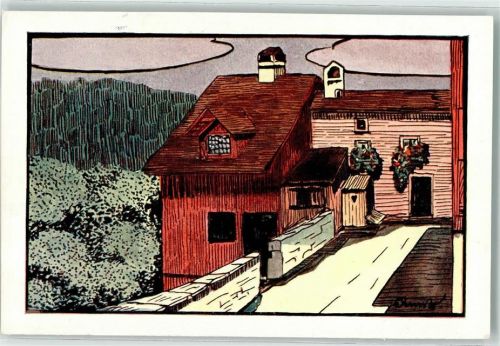 9470 Werdenberg Künstlerkarte sign. Kunz