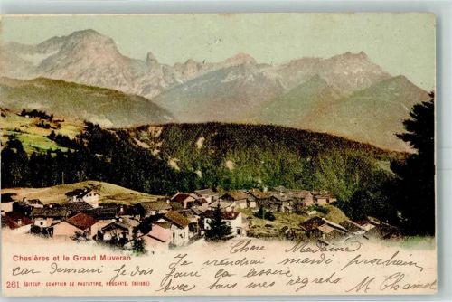 1885 Chesières 1905 Gebrauchsspuren Grand Muveran