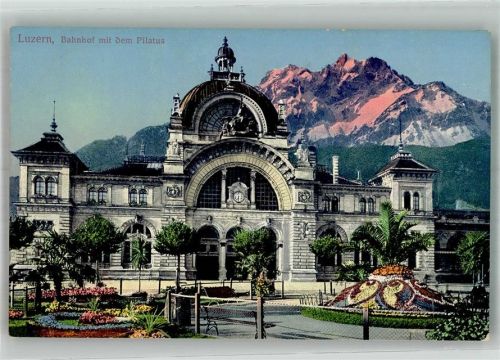 Luzern Lucerne Bahnhof Bahnhof Schweiz Foto AK