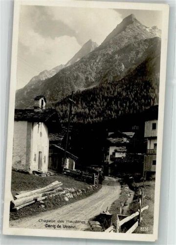 1984 Les Haudères 1929 Foto AK Kirche Chapelle