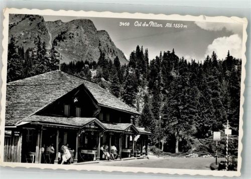 1865 Les Diablerets Ormont-Dessus Foto AK Gasthaus Col du Pillon
