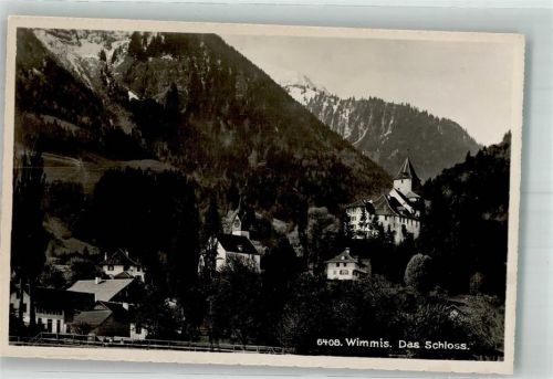 3752 Wimmis 1950 Foto AK Schloss Bahnpost Zug 22.4