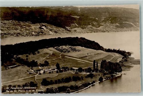 3235 St. Petersinsel Erlach - Fliegeraufnahme Bielersee St. Pierre Lac de Bienne