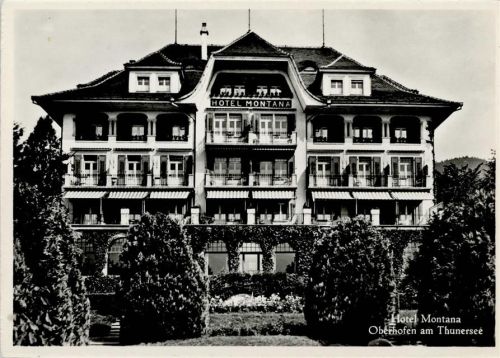 3653 Oberhofen am Thunersee Foto AK Verlag Arthur Baur - Hotel Montana
