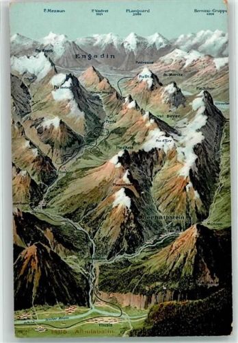 7430 Thusis - Albula - Bahn Strecke Vogelschau