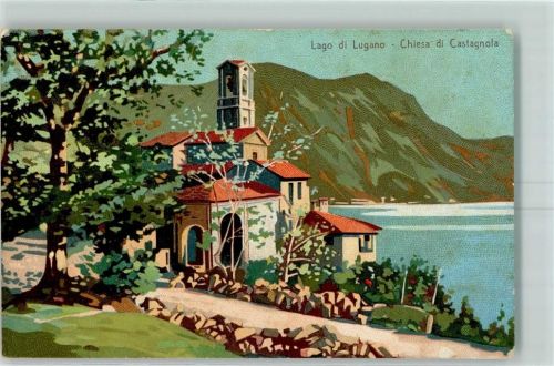 6906 Castagnola-Cassarate Lithographie Lago di Lugano