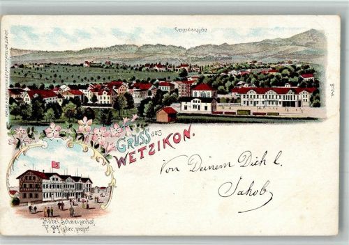 8620 Wetzikon ZH BOAKC Hotel Schweizerhof Bahnhof Eisenbahn