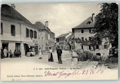 1898 St-Gingolph 1906 - La Frontiere Cafe Pont