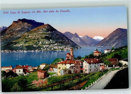 6912 Pazzallo - Lago di Lugano col Mte. Bre visto da Puzzallo Abendrot