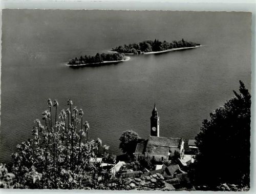 6622 Ronco sopra Ascona Foto AK Lago Maggiore Insel Kirche