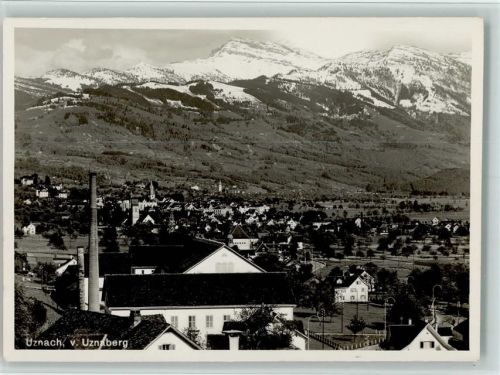 8730 Uznach 1955 - Teilansicht AK