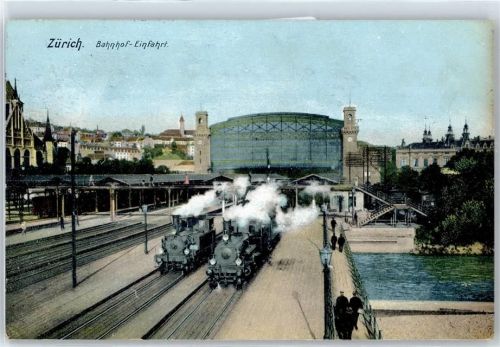 8000 Zürich - Bahnhof-Einfahrt, Eisenbahn